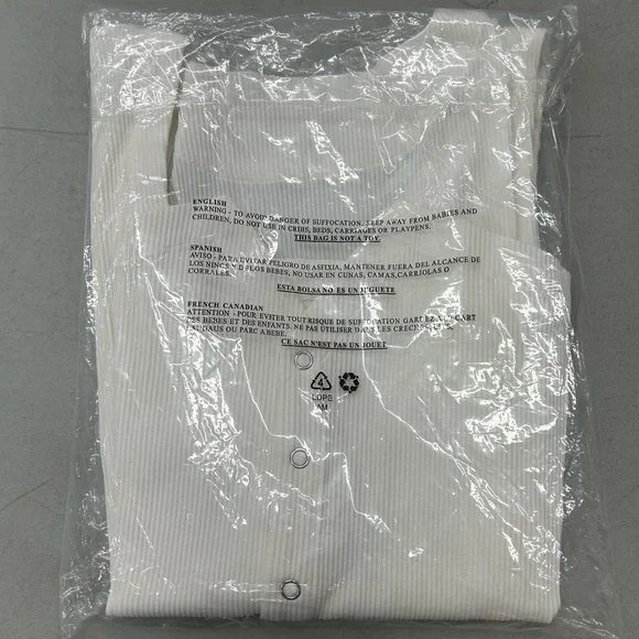 New White Birch Sleeveless Snap Down Vest in White Size XL - Picture 9 of 9